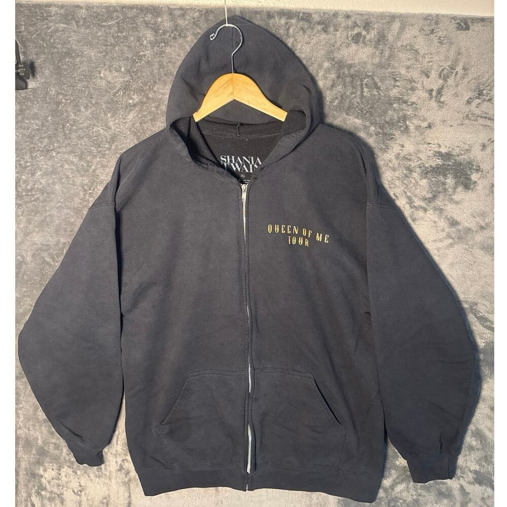 Official Shania Twain "Queen of Me" 2023 Tour full-zip hoodie Men’s XL Black